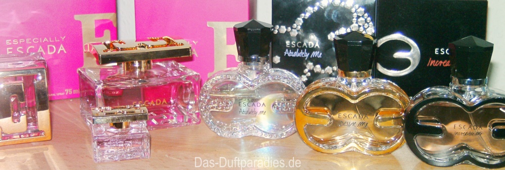 Teil unserer Sammlung mit ESCADA Parfüm
