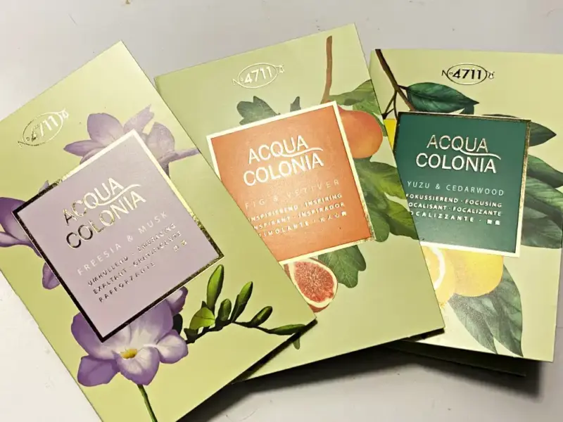 Drei Duftproben der 4711 Acqua Colonia Colognes